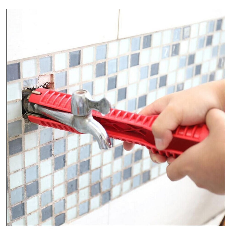 Llave plomero para griferia multifuncional para girar tuercas y tuberias de dificil acceso para tubos de abasto y fregadores