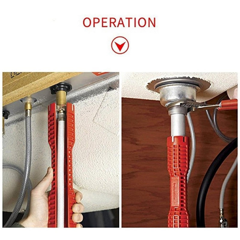 Llave plomero para griferia multifuncional para girar tuercas y tuberias de dificil acceso para tubos de abasto y fregadores