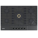 Estufa empotrable a gas Italia 76. Color negro.