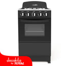 Estufa 20" a gas con horno 50L  con 4 quemadores para cocina