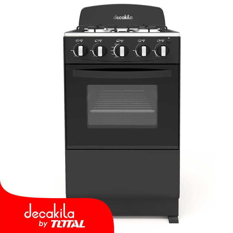 Estufa 20" a gas con horno 50L  con 4 quemadores para cocina