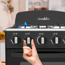 Estufa 20" a gas con horno 50L  con 4 quemadores para cocina