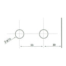 Bisagra a muro Sistema Plegable. Satinada para vidrios 10-12 mm