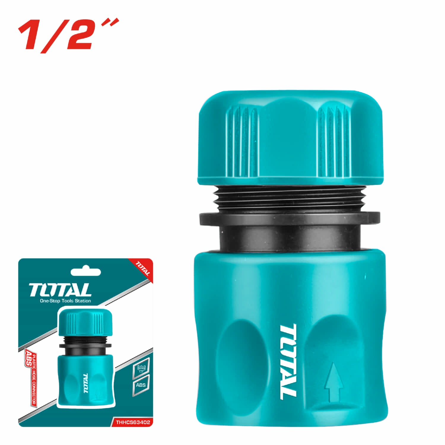 Conector rápido para manguera con adaptador de 1/2”