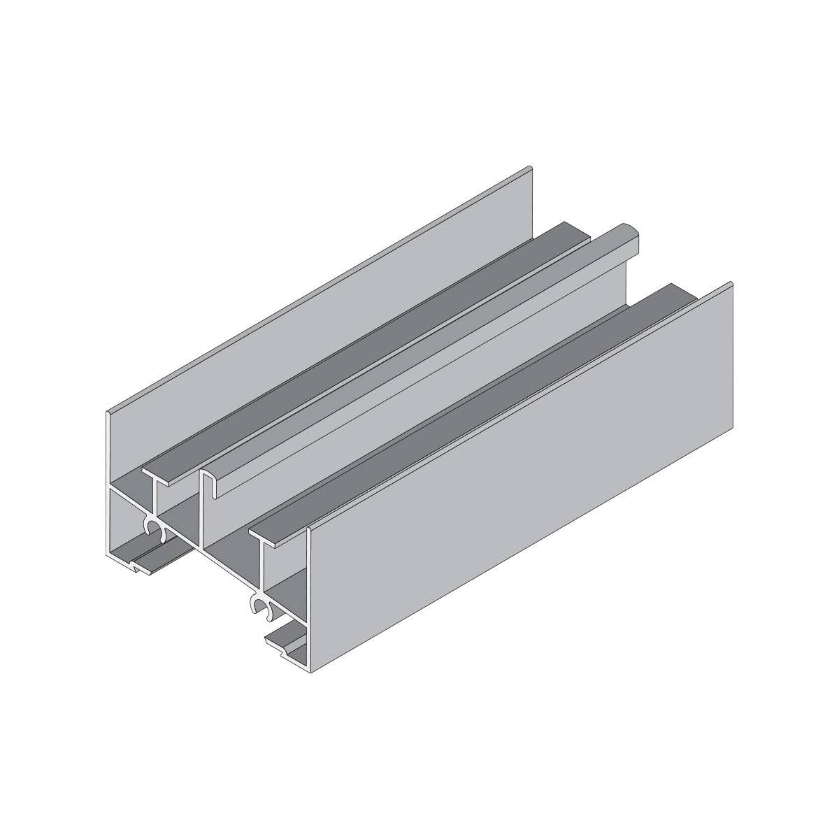 Marco Inferior Ventana VC . Espesor 1.27 Mm. Largo 5.85 Mts. Acabado Anodizado Silver VC122