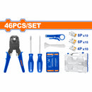 Crimpadora de Enfuche Modular con pelacable,destornilladores,conectores de paso (Juego)