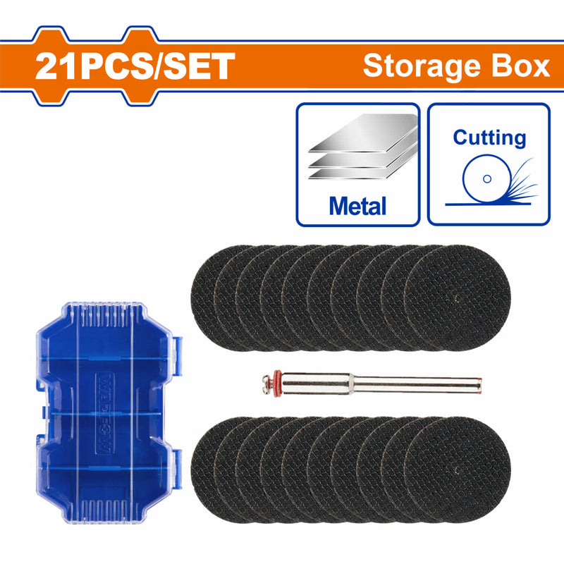 Accesorios para mini mototool 21 piezas (ruedas de corte y un mandril)