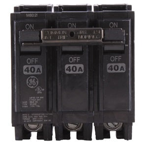 Breaker eléctrico 40 amperios de 3 polos, 120/240 V. General Electric (GE)