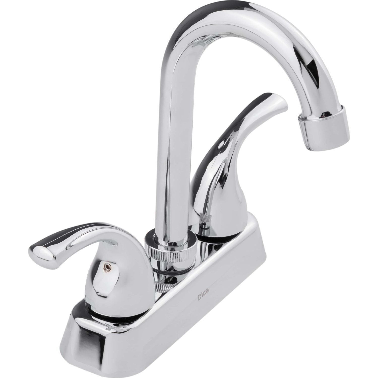 Llave mezcladora plástica ecológica de 4" para lavamanos tipo bar cuello alto con cubierta