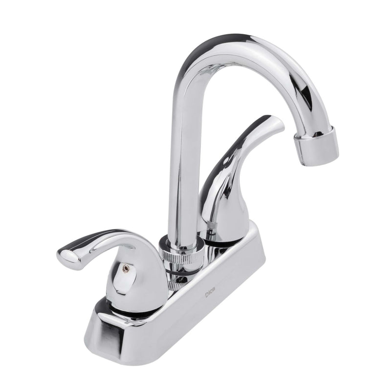 Llave mezcladora plástica ecológica de 4" para lavamanos tipo bar cuello alto con cubierta