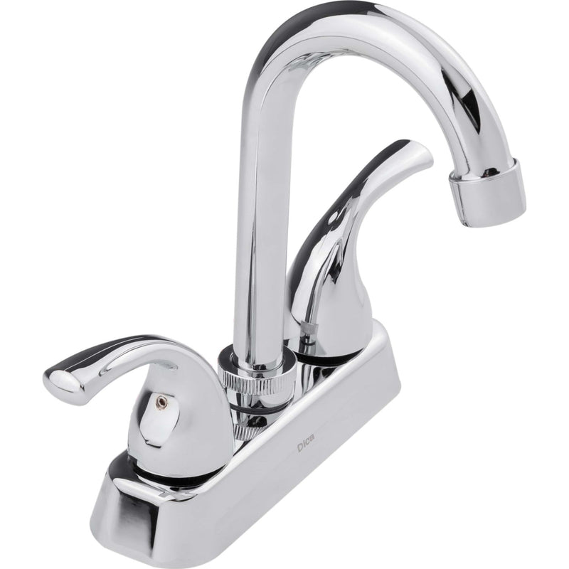 Llave mezcladora plástica ecológica de 4" para lavamanos tipo bar cuello alto con cubierta