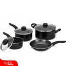 Ollas Set de 7pcs, doble revestimiento antiadherentes, Aluminio, 1.5mm espesor