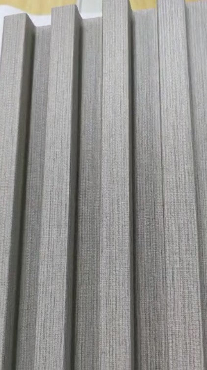 Lámina Acanalada Decorativa WPC Fabric Grey 24X160x2900 mm
