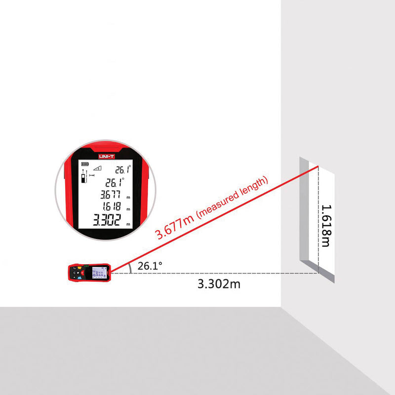 Medidor laser rango 100 mts