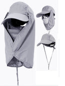 Gorra integral de protección UV gris claro