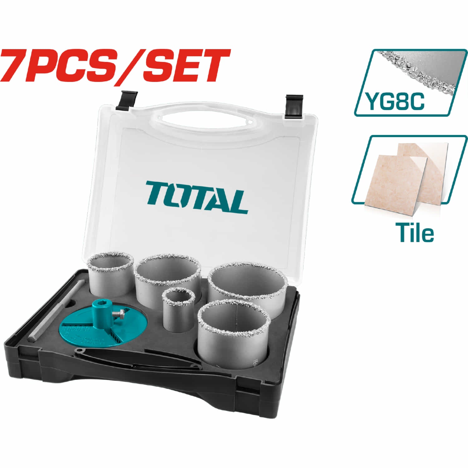 Brocas de carburo sacabocado para piedras y cerámicas 33 mm, 53 mm, 67 mm, 73 mm, 83 mm