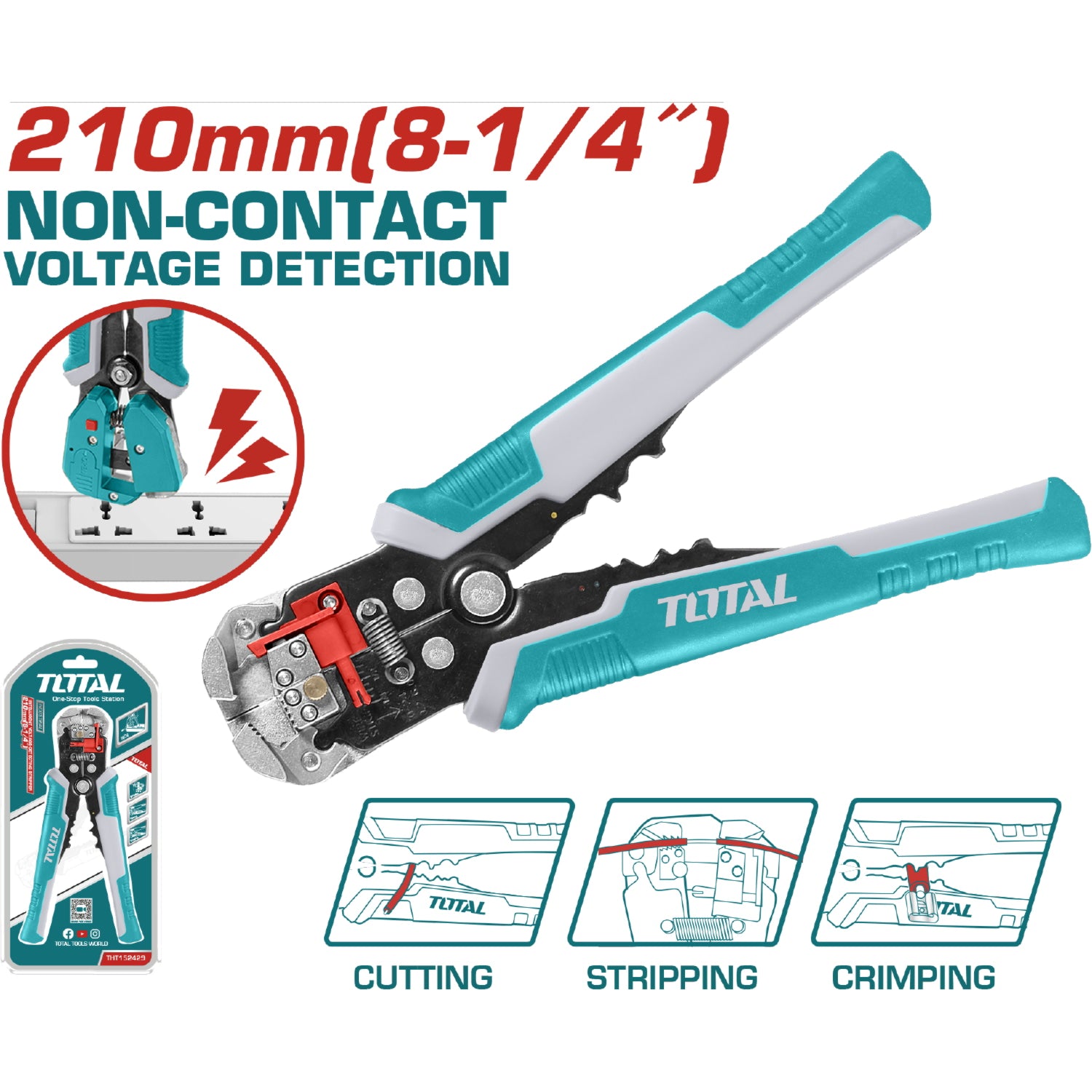 Pinza pelacables eléctricos 4 en 1 multifunción.