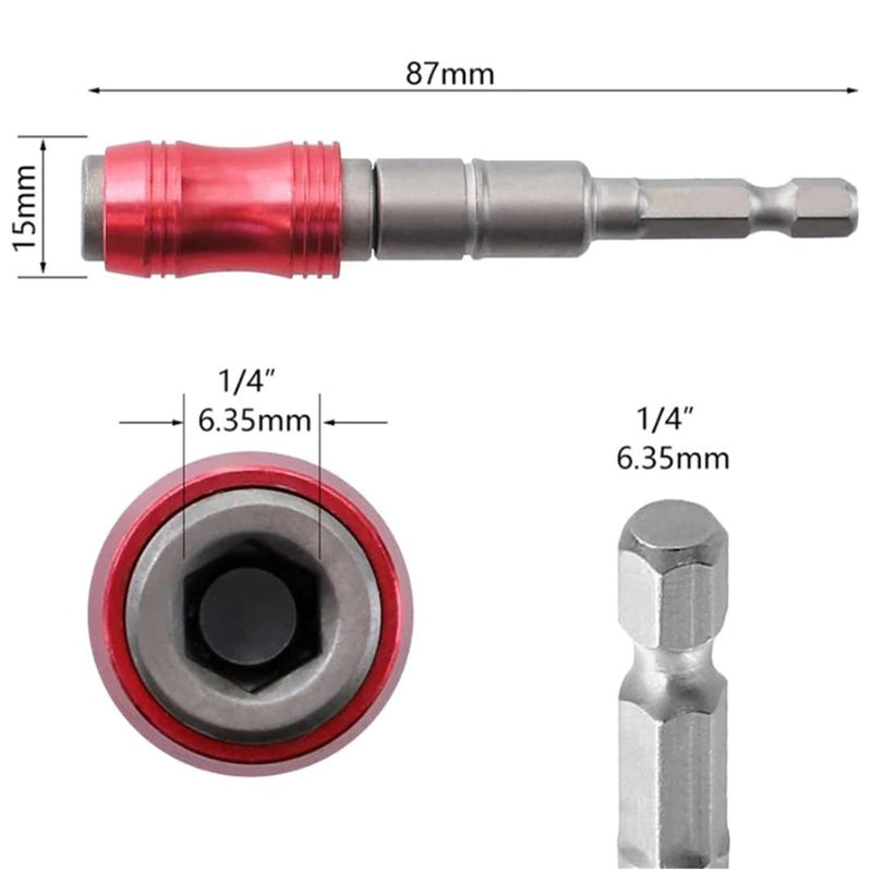 Destornillador porta puntas ajustable flexible para taladro. Vástago 1/4”