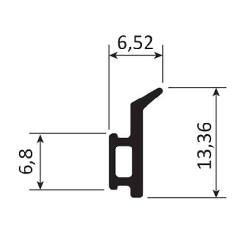 Junta Marco Exterior De 1.5 Mm. EPDM Alta Calidad. Se Vende Rollo De 150 Mts. Color Negro.