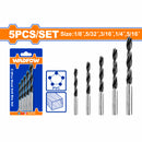 Brocas para madera tipo gusano. 5 pzas. Tamaños: 1/8",5/32",3/16",1/4", 5/16".