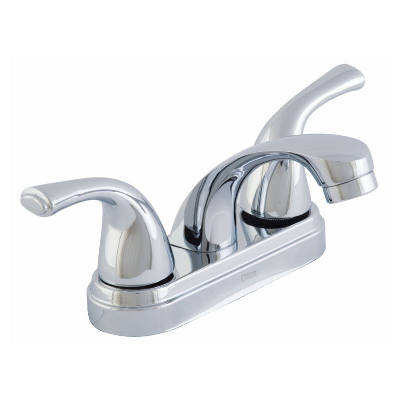 Llave mezcladora 4" para lavamanos con cubierta y manerales de palanca