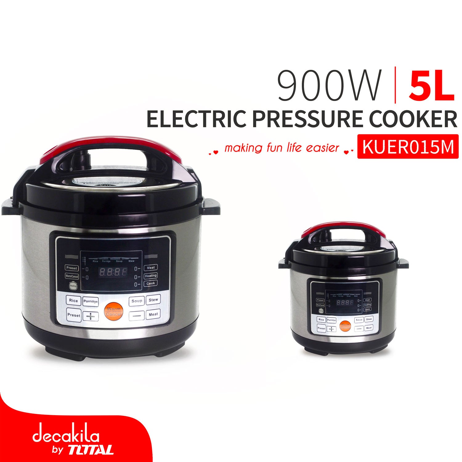 Olla de presión eléctrica multifuncional  5L 120V 900W.