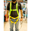 Arnés de seguridad estilo paracaidista, con 45mm de ancho cinturón de nylon. cuerda de nylon 1.5m