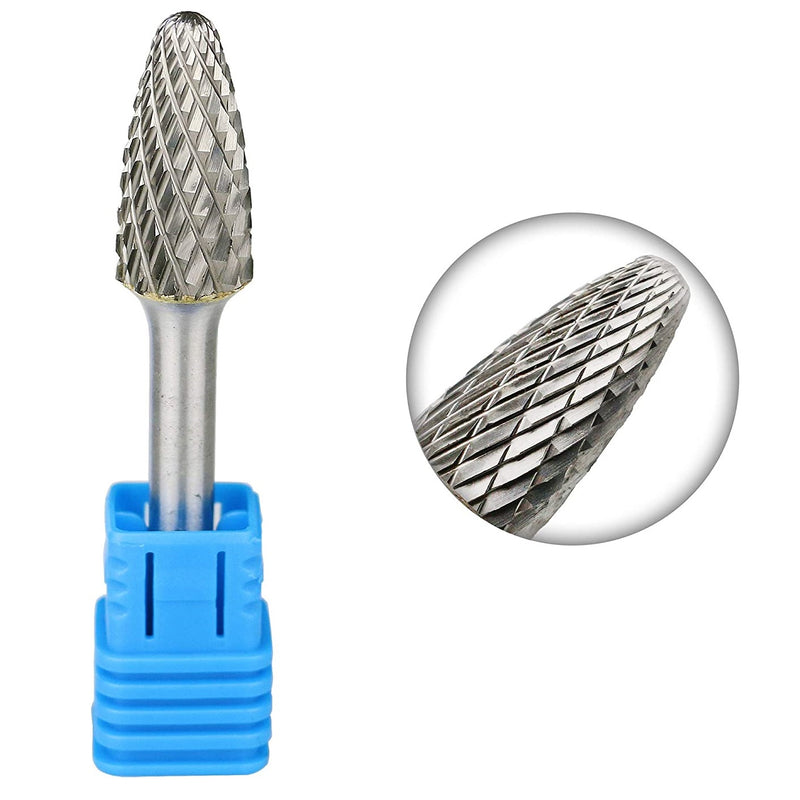 Fresa lima rotativa de carburo de tungsteno Ovalada vastago 6mm. Para motortool