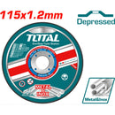 Disco Corte De Metal Y Acero Inoxidable. 115Mm (4 1/2") X 1.2Mm (3/64”) X 22.2Mm (7/8"). Concavo