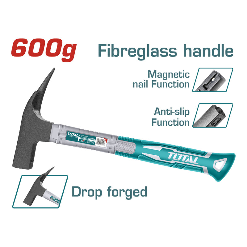 Martillo de orejas para trabajos de techo, 600g.