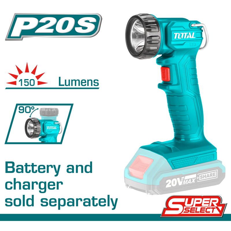 Lampara de trabajo inalambrica litio. NO incluye cargador ni baterias