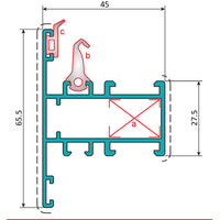Serie Perimetral Abatible de 45 mm