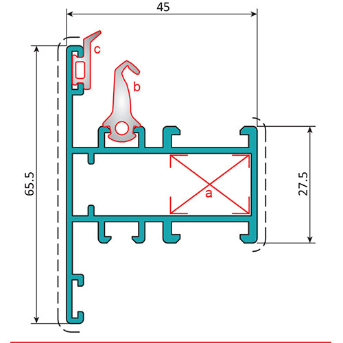 Pilastra Marco Fijo Ventana. Espesor 1.4 mm. Largo 5.85 mts. Acabado Lacado Madera Texturizado. (D3-