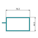 SASA-1 Perfil Hoja Puerta De 3" X 1 3/4"  Aleta Descentrada. E = 2.3 Mm. L= 5.85 M BLANCO