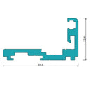 Marco fijo perimitral 40 mm X 23 mm. Anodizado Silver. EasyOffice