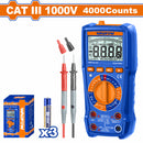 Multímetro digital CAT III 1000V 4000 cont. Función de medición. Apagado automático. Indicador LED.