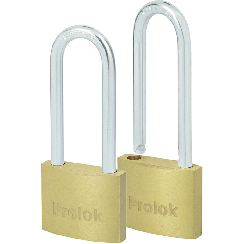 Juego de 2 candados latón gancho largo 40mm Prolok