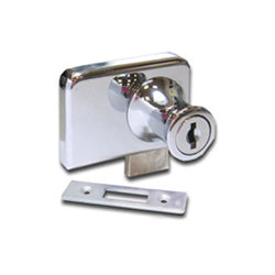 Cerradura puertas dobles sin saque para vidrios de 5-6mm.