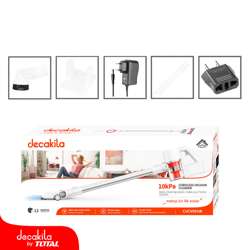 Aspiradora Inalámbrica 140W. Capacidad 0.8L. Batería de litio. 22.2V