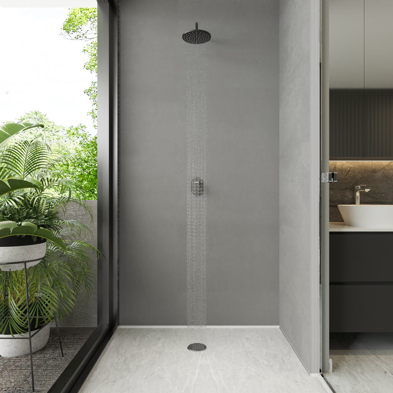 Panel Decorativo Mármol PVC  1.22 m x 2.80 m x 4 mm. Acabado: Grey concrete