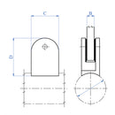 Clip para Vidrio. Sin Perforación. Para vidrios de 8 - 10mm. Acabado Espejo316.