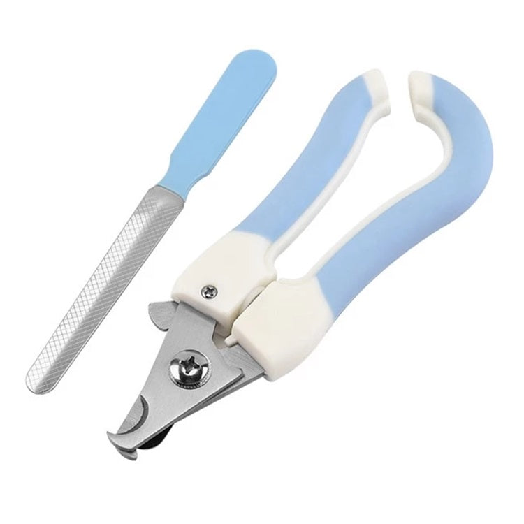 Cortador de uñas y lima para mascotas, de acero inoxidable. Para mascotas pequeñas. Color Azul