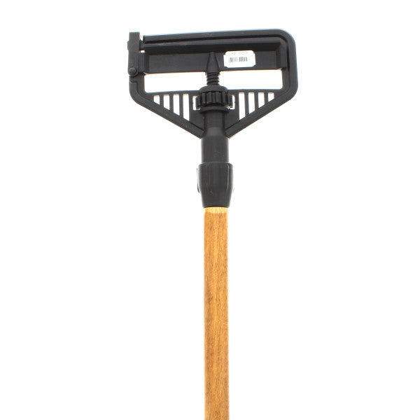 Mango de madera de grado industrial de 54" con cabeza plana para trapeador