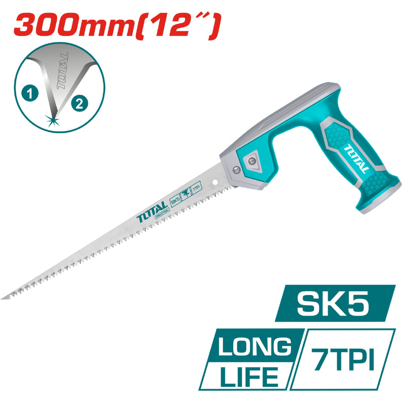 Sierra de Compas de 12"/300mm SK5 7TPI, con dientes rectificados de precision.