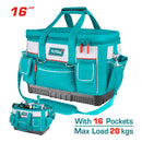 Bolso Caja porta herramientas de poliéster 600D, Tamaño 16”, 25pcs bolsillos para herramientas