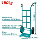 Carretilla Manual De Carga Para 150 Kg. Espesor De Los Tubos: 1.2 X 25 Mm. Alta Calidad