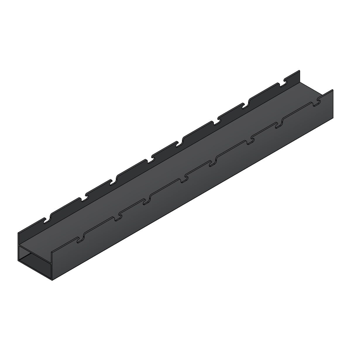 Marco mecanizado reforzado para Montaje de Louver modelo U128 y U128.1. Espacio Visible 23.36 mm. Pa