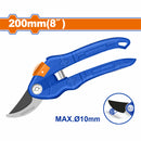Tijera para podar 200mm(8"). Alta calidad. Cuchilla de acero al carbono.