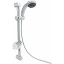 Regadera de teléfono con barra a muro. Cuerpo ABS. Acabado cromo.