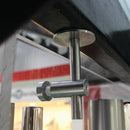 Conector muro vidrio regulable.